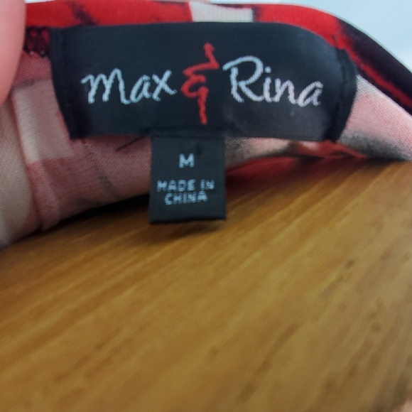 MAX & RINA COOL ROSE PRINT SHIRT SIZE MEDIUM - Picture 5 of 6